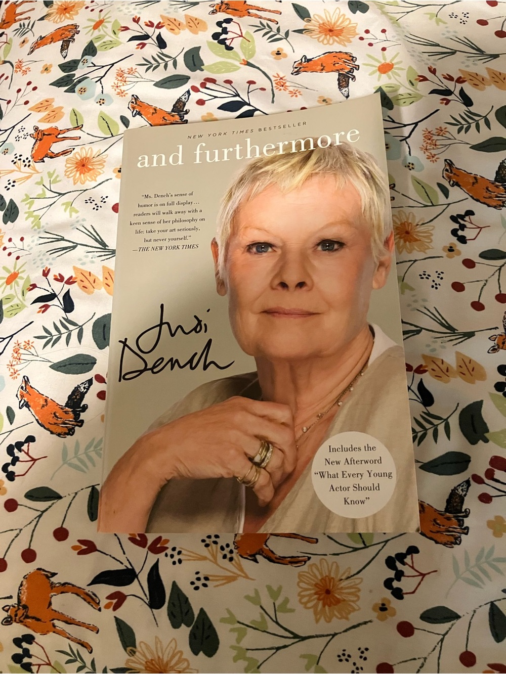 And Furthermore by Judi Dench - Hardcover Book Good Condition